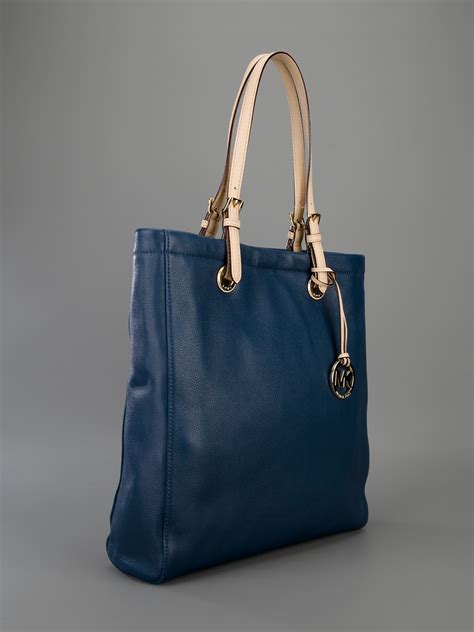 michael kors bowling bag blue|Michael Kors blue tote bag.